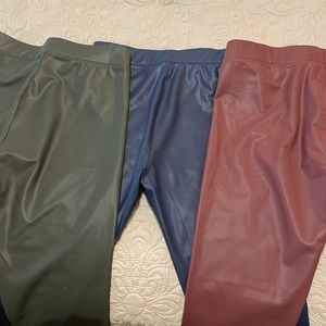 Faux leather leggings